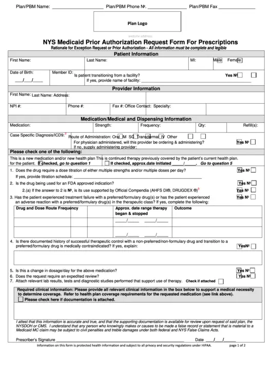 First Choice Medicaid Prior Authorization Form